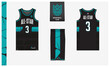Basketball uniform mockup template design for basketball club. Basketball jersey, basketball shorts in front and back view. Basketball logo design. 