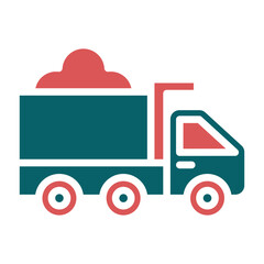 Wall Mural - Vector Design Dump Truck Icon Style