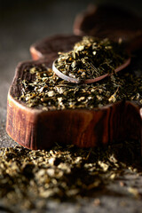 Canvas Print - dried green tea, dried tea