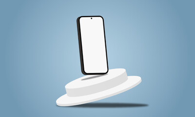 Poster - Smartphone mockup for applications ui presentation. Phone vector illustration.