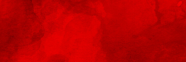 Fototapete - Watercolor red grunge wall. Red painted wall background