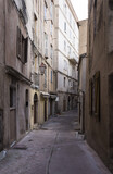 Fototapeta Uliczki - Beautiful narrow streets of Bonifacio in Corsica during summer