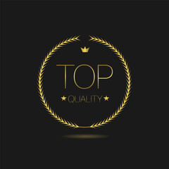 Wall Mural - top quality vector laurel wreath label