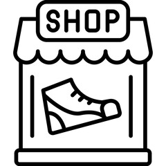 Wall Mural - Shoe Shop Icon