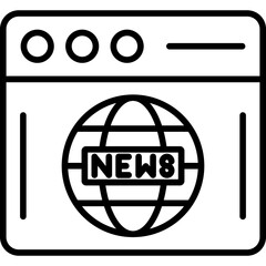 Canvas Print - Breaking News Icon