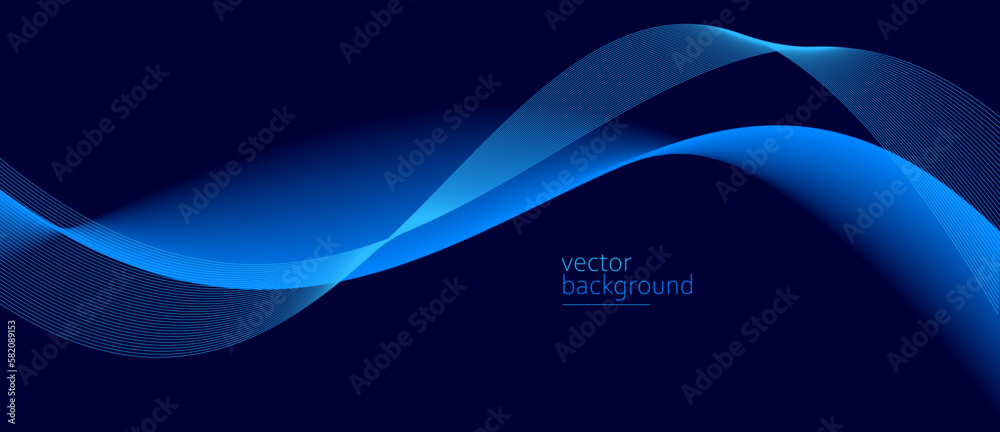 Smooth flow of wavy shape with gradient vector abstract background ...