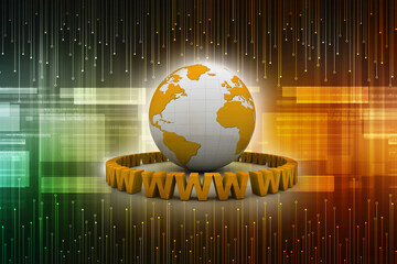Poster - 3d rendering WWW