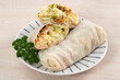 Delicious popiah, lumpia, Taiwanese spring roll food.