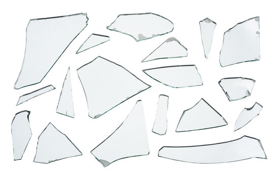 Broken pieces glass mirror set