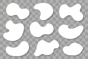 Poster - Set of liquid shapes element with shadow. Fluid shapes collection