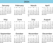 Calendar For 2024
