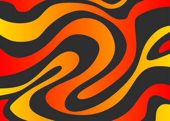 Poster - Abstract background with gradient color wavy line pattern