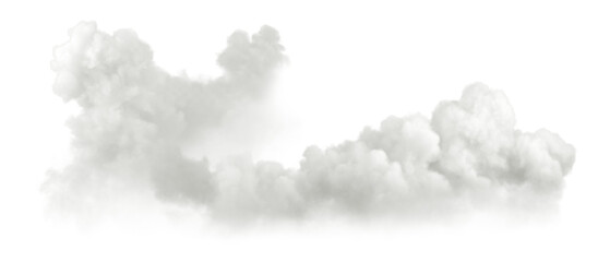 Leinwandbilder - Horizontal dream fluffy clouds landscaped cut transparent backgrounds 3d illustration png
