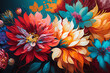 © MxCaptures - A Garden Symphony with the stunning colorful flowers in oil painting - Generative Ai