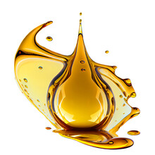 Abstract Oil Drop 3d Render Splash Closeup Isolated Transparent Background Png. Generative Ai