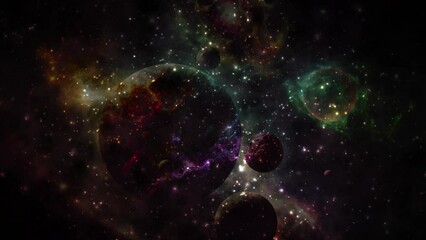 Wall Mural - Abstract space galaxy with stars and constellations futuristic with glow effect, abstract background.
