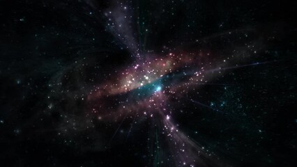 Wall Mural - Abstract space galaxy with stars and constellations futuristic with glow effect, abstract background.