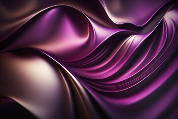 Purple Silk Satin background. Soft wavy folds. Shiny silky fabric. Dark teal color elegant background for designer. Curtain. Drapery. anniversary, celebrate