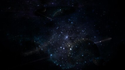 Wall Mural - Abstract space galaxy with stars and constellations futuristic with glow effect, abstract background.