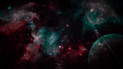 Wall Mural - Abstract space galaxy with stars and constellations futuristic with glow effect, abstract background.