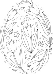 egg with abstract floral background