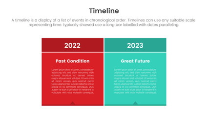 Poster - timeline set of point infographic with table box comparison concept for slide presentation template 