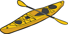 A Yellow Kayak Boat Sport