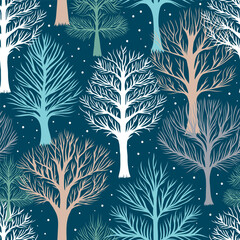 Wall Mural - pattern with trees