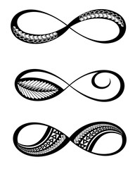 Wall Mural - minimalist hand drawn infinity symbol , iconic logo designs