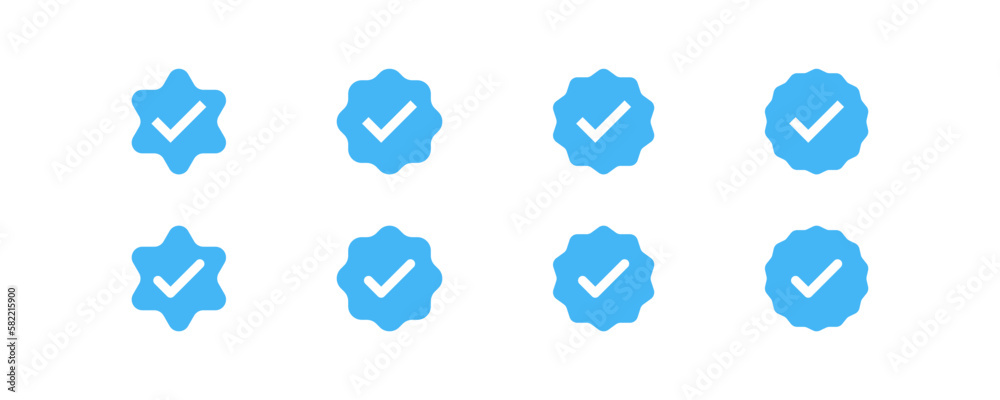 Verification Loop Symbol Vektor Verification icon. Split road symbol. Verify check mark signs ...