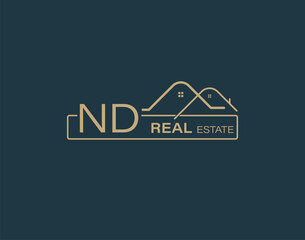 Wall Mural - ND Real Estate & Consultants Logo Design Vectors images. Luxury Real Estate Logo Design