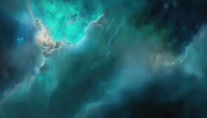 Abstract modern space green blue background