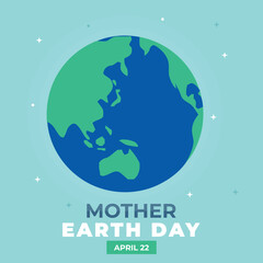  Earth Day, April 22, graphic illustration banner. Earth Day vector illustration. eps-vector. Illustration of the planet earth.
