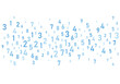 © Katsiaryna Hatsak - Numbers in blue. Falling, Financial Figures, Number, Algebra, Abstract. Crowded numbers pattern big data information background