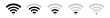 © Yaroslav - Wi-Fi vector symbol. Internet connection sign. Wireless icon. Wi-Fi illustration set.