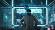 © everythingpossible - Innovation of futuristic AI, Machine learning, robot and human facing on big data network connection, Data exchange, deep learning, Science and artificial intelligence technology,