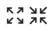 © kolonko - Fullscreen pictogram arrow size icon. Full screen bigger extend video wide web app maximize symbol icon, enlarge.