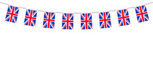 British Bunting Jack Union Jubilee Uk Royal England Vector Background.