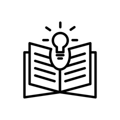 Poster - Learning vector icon, open book symbol. Modern, flat illustration on white background..eps