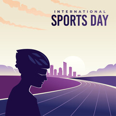 Wall Mural - Abstract Sports Background Vector. International Sports Day Illustration