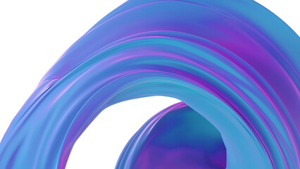 Wall Mural - 3d rendering of colorful abstract twisted shape in motion. computer generated geometric digital art