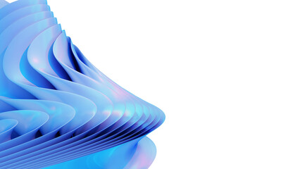 Wall Mural - 3d rendering of colorful abstract twisted shape in motion. computer generated geometric digital art