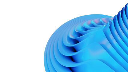 Wall Mural - 3d rendering of colorful abstract twisted shape in motion. computer generated geometric digital art