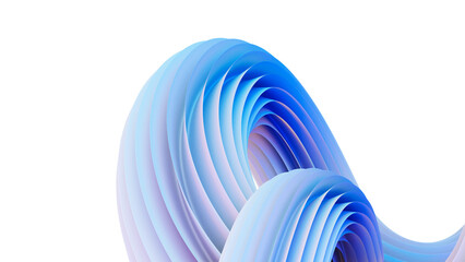 Wall Mural - 3d rendering of colorful abstract twisted shape in motion. computer generated geometric digital art