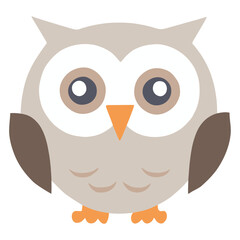 Sticker - little beige owl bird