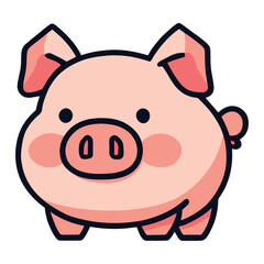 Poster - pink pork farm animal