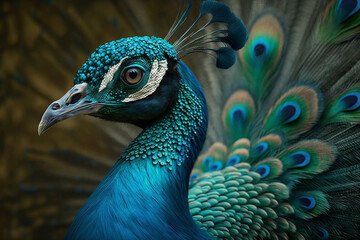 Naklejka na meble Peacock. Generative AI