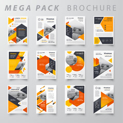 Wall Mural - Mega pack Brochure design template flyer set, abstract business brochure size A4 template, creative cover, trend brochure set