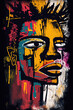 © ADDICTIVE STOCK - African ethnic illustration of man made with colorful brush strokes. Generative AI