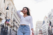 © Cavan Images - stock photo of latin girl portrait walking in the street